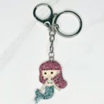 Embellished Mermaid Keychain - Blue