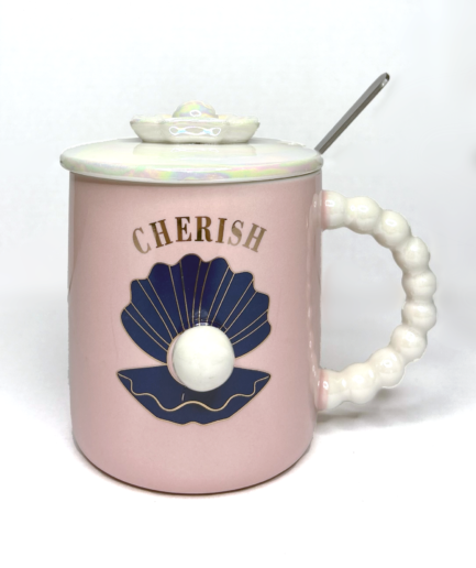 Mermaid Shell & Pearl Mug - Mermaidery.com