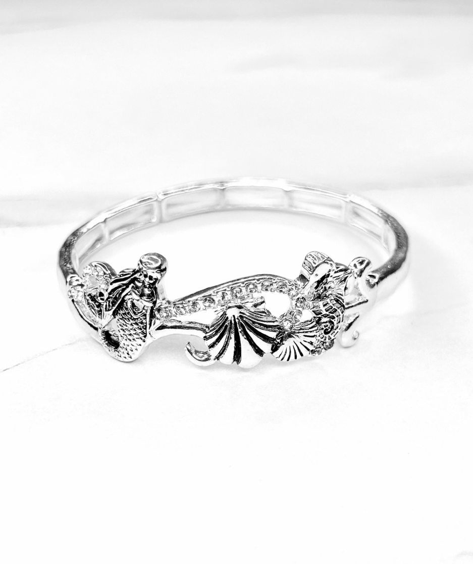 Mermaid + Seahorse Stretch Bracelet - Mermaidery